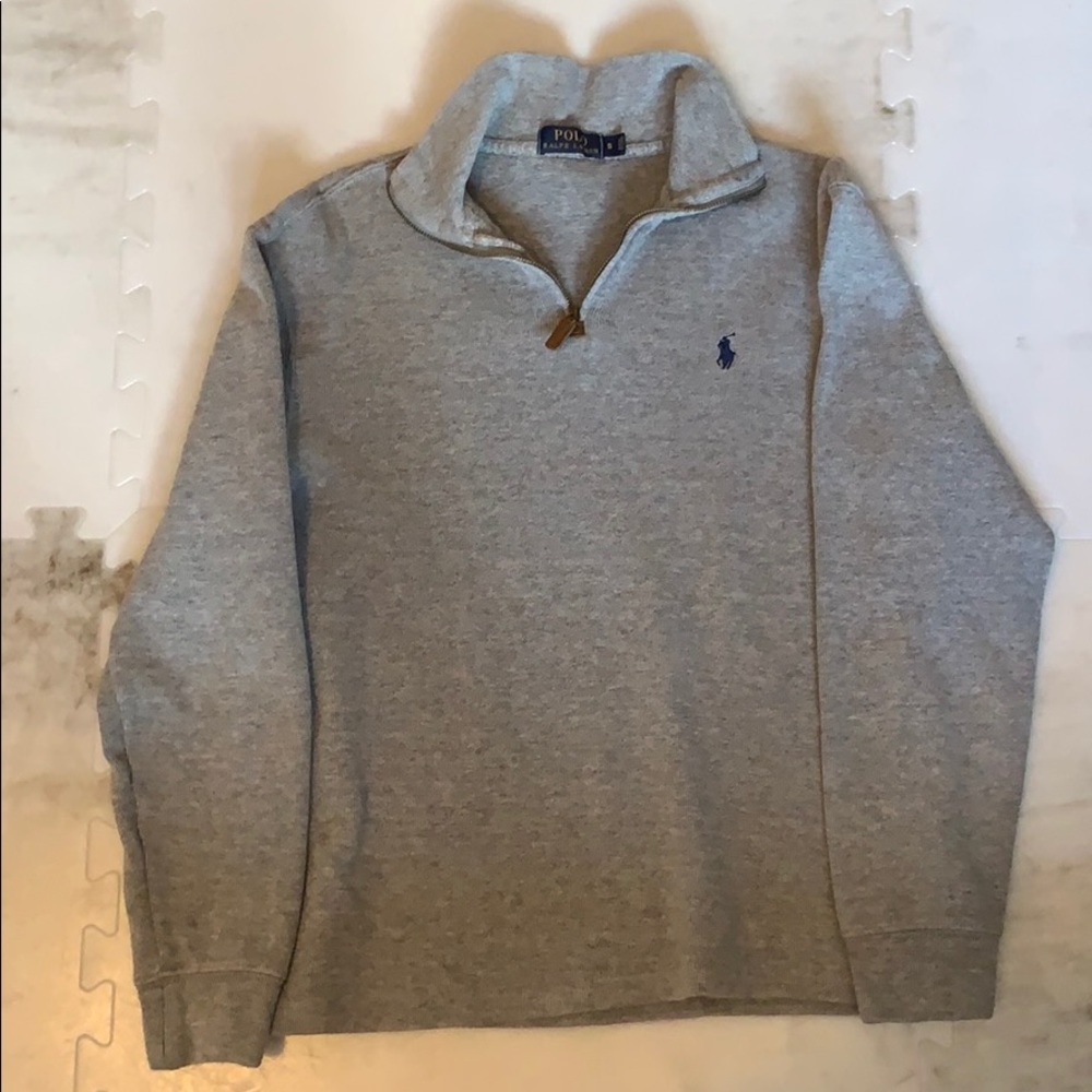 Men’s Small Polo Estate-Rib Cotton Pullover